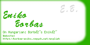 eniko borbas business card